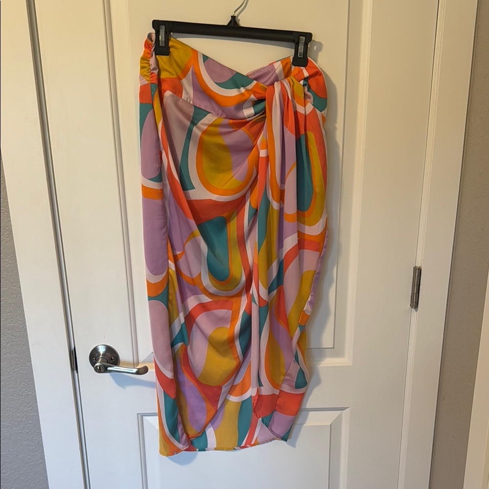 Skies Are Blue Vibrant Purple and Orange Sarong